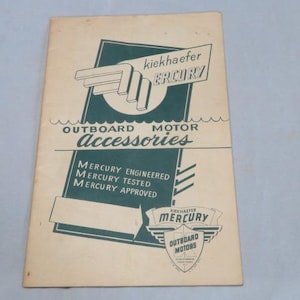 Vintage 1060&#39;s  Mercury Outboard Motor Accessories Booklet