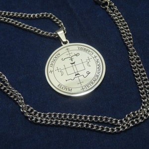 Archangel Gabriel Sigil Stainless Steel Pendant and 22&quot; Chain