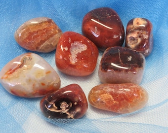 Fire Agate Tumbled Stone With Natural  Inclusions