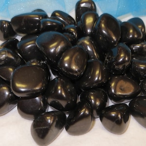 Shungite Polished Crystal Known As The Stone of Life All Chakra Tumbled Stone lot a