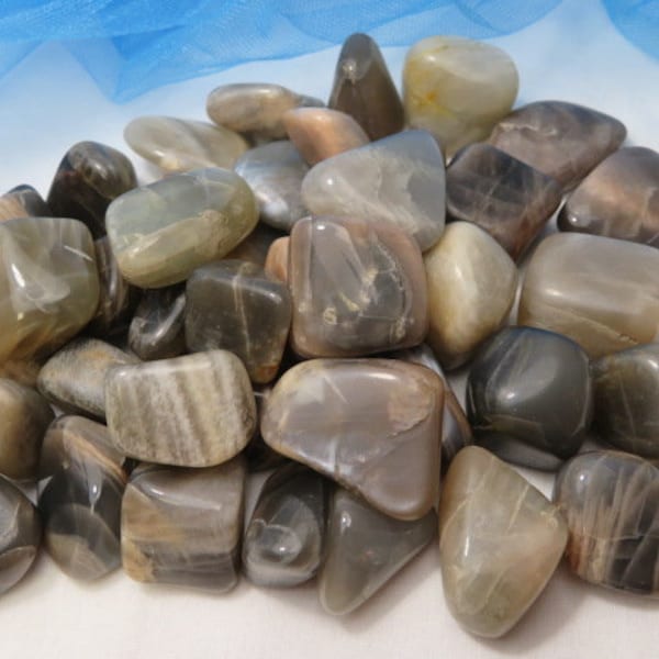 Black Moonstone also known as Larvikite Earth Healing Stone Healing Crystal Third Eye Crown and Throat Chakra lot a