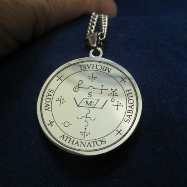 Archangel Michael Sigil Stainless Steel Pendant and 22" Chain