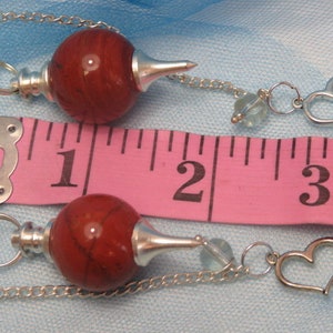 Red Jasper With Heart Charm and 1 Pouch Healing Crystal Healing Stone All Chakra image 2