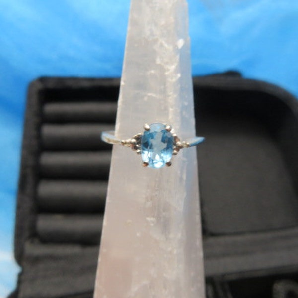 Vintage 925 Topaz Ring Size 6.5