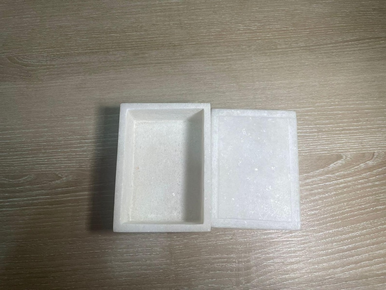 Pietra Dura White Marble Alabaster Inlay Mother of Pearl Inlaid Trinket ...