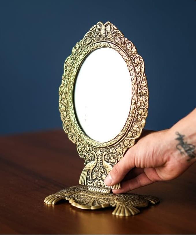 Antique Peacock Mirror - Etsy Canada