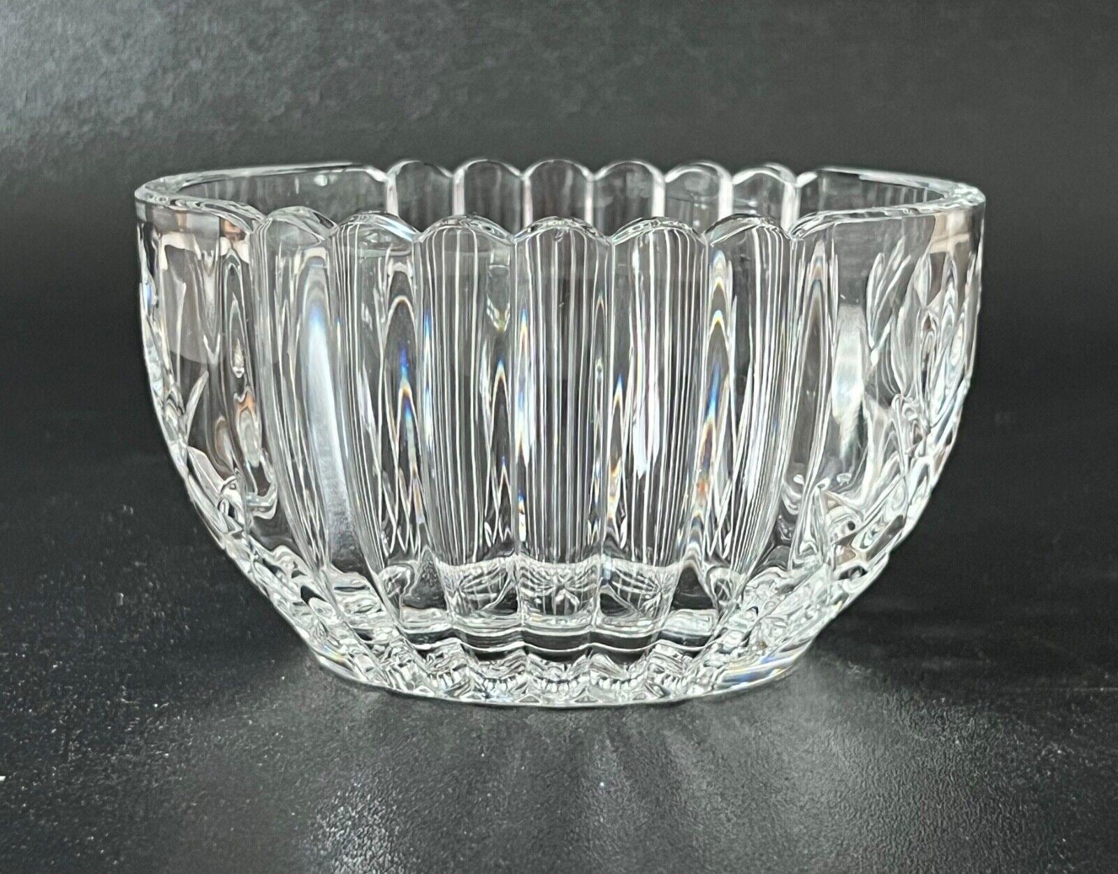 ヴィンテージ ボヘミア クリスタル ボウル：ハンドカットのチェコ