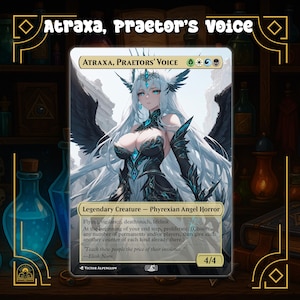 Carta MTG Atraxa / Orica personalizzata ispirata agli anime per il mazzo MTG Superfriends e Proliferate