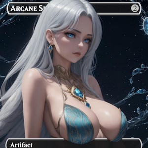 Arcane signet MTG Proxy Card - Orica d'inspiration anime avec art Waifu, fait main et original, parfait pour les decks Commander