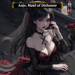 Anje, demoiselle du déshonneur Carte Magic The Gathering | Orica MTG haute qualité inspiré des dessins animés | Objet de collection de deck de vampire