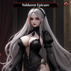 Carte de procuration d'Anime de Voldaren Epicure | Oeuvres d'art Orica Vampire personnalisées pour les decks MTG Commander et les collectionneurs