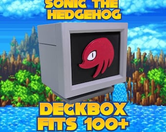 Knuckles the echidna Deck Box –  for MTG, Pokémon, Lorcana, Yu-gi-oh & TCG Cards. 100+ double sleeved. Optional sound module! Sonic