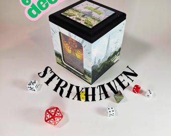 Caja para mazos STRIXHAEN – Cartas TCG. 60/120+ con doble funda. ¡Módulo de sonido opcional!