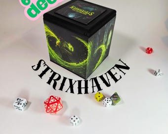 Caja para mazos Witherbloom Pestilence Strixhaven – Cartas TCG. 60/120+ con doble funda. ¡Módulo de sonido opcional!