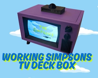 The Simpsons TV Deck Box: Working Mini TV Card Storage - MTG, Pokémon, Yu-Gi-Oh