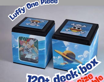 Caja para mazos One Piece Money D. Luffy – Cartas TCG. 60/120+ con doble funda. ¡Módulo de sonido opcional!