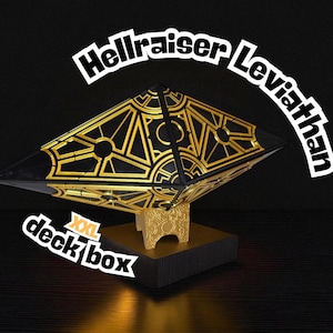 XL Hellraiser Leviathan Configuration Deck Box: MTG Commander Card Storage with Sound