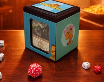 Deck Box Garfield –  TCG Cards. 60/120+ double sleeved. Optional sound module!