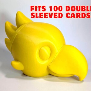 XL Chocobo Final Fantasy Deck Box – pour cartes MTG, Pokémon, Lorcana, Yu-gi-oh et TCG. Plus de 100 manches doubles. Module de sons en option !