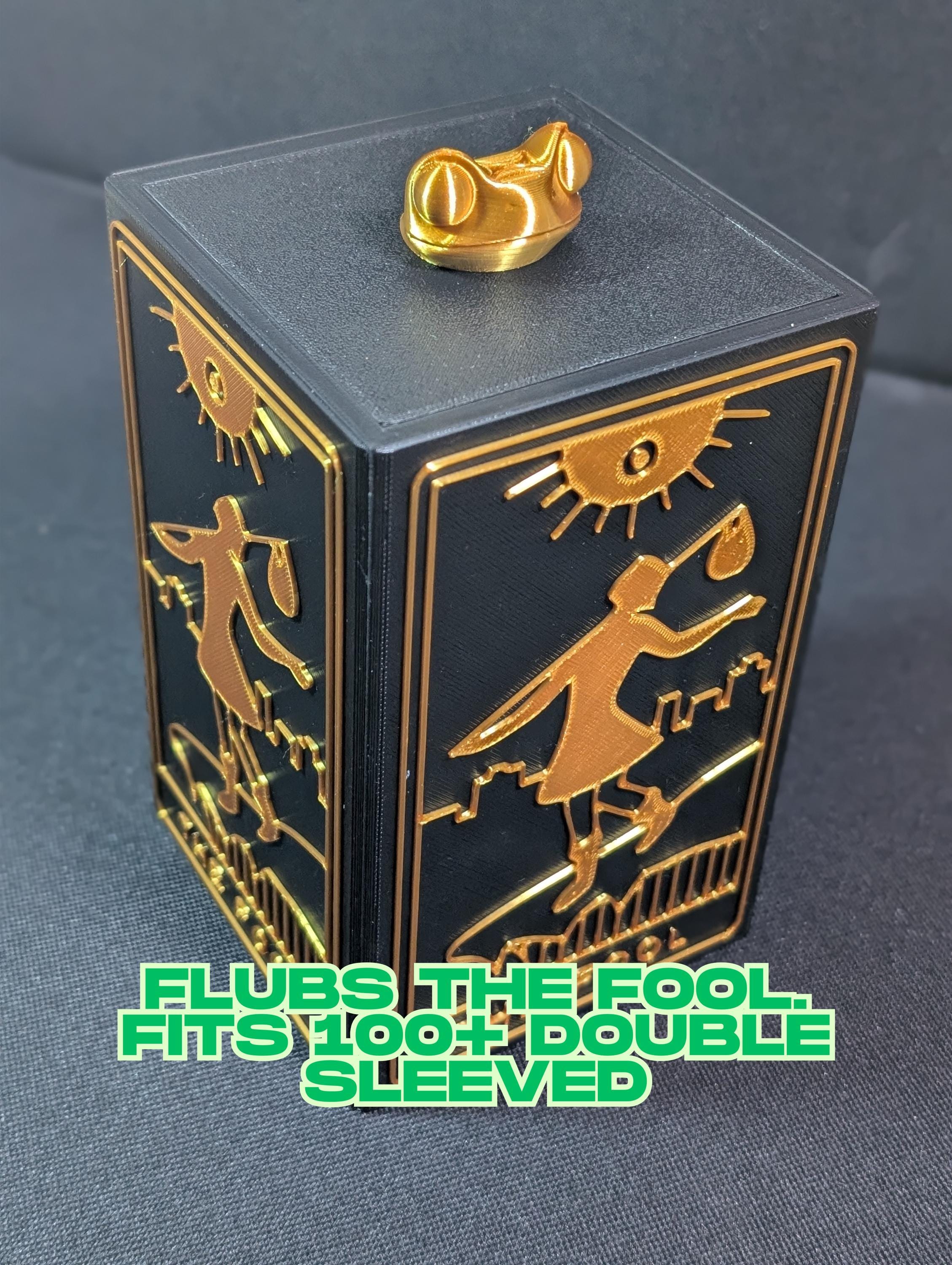XL MTG Deck Box: Flubs the Fool - Holds 100+ Double Sleeved Cards - Etsy