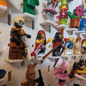 Lego compatible  Minifig SKADIS ikea pegboard display hooks | UPPSPEL