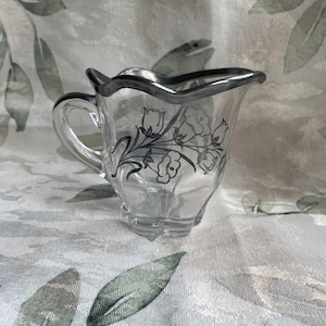 Vintage Duncan Miller Canterbury Creamer Kan Bloemen Etch Zilver Cottagecore