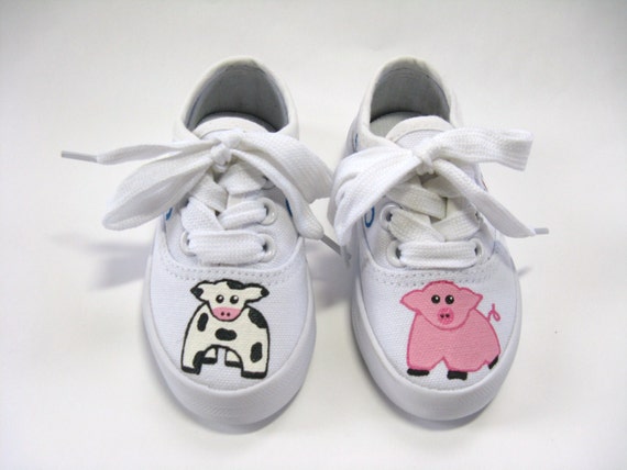 shoes with cows on them
