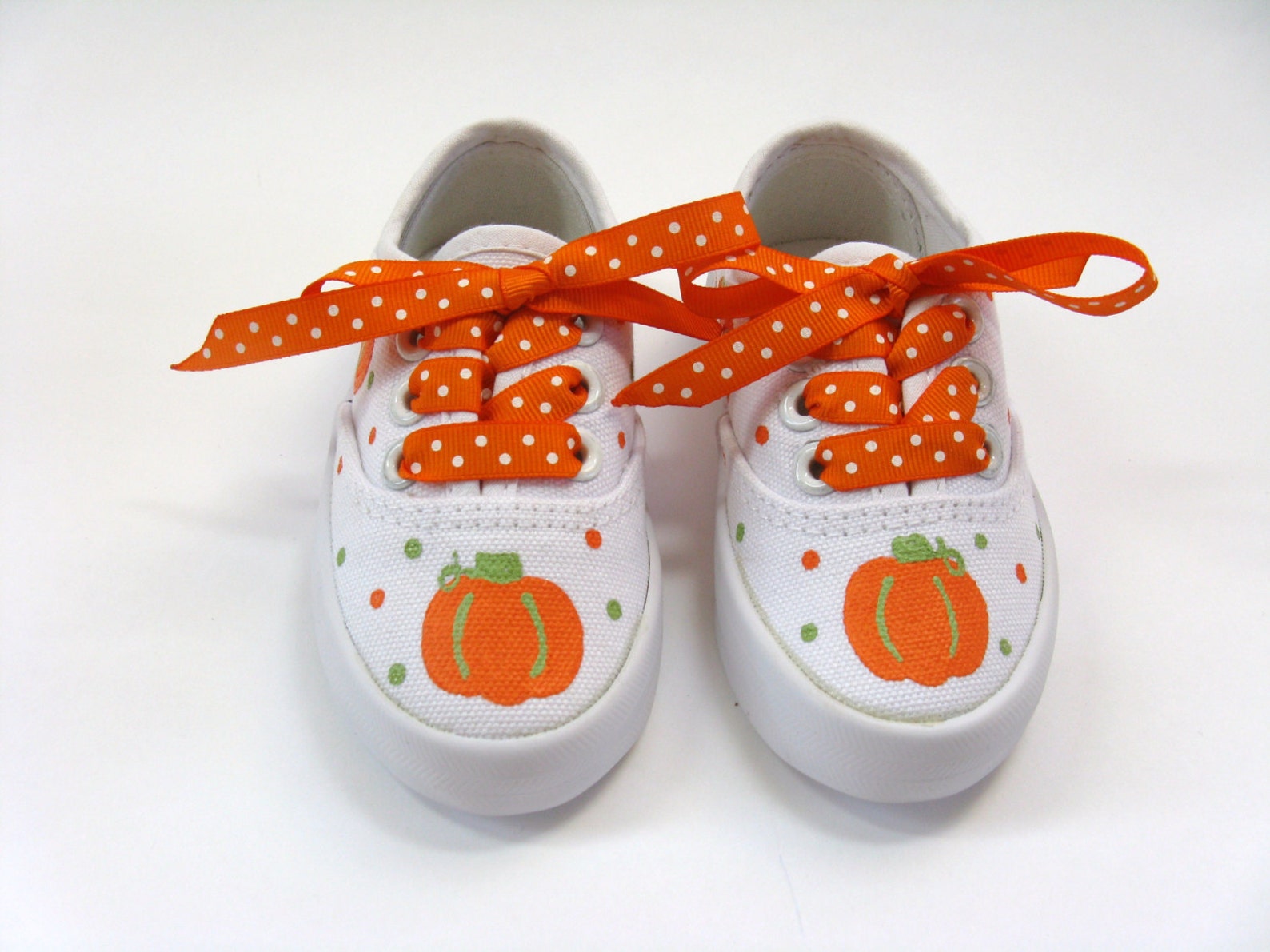 Orange Pumpkin Shoes Thanksgiving Sneakers Hand Painted for | Etsy