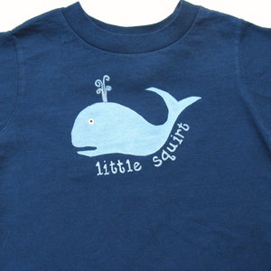 Whale Shirt, Little Squirt Hand Painted Tee for Toddlers image 4