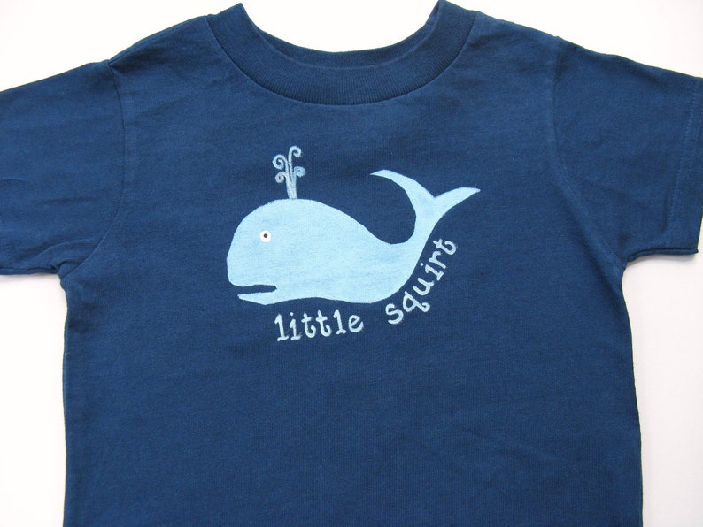 Whale Shirt, Little Squirt Hand Painted Tee for Toddlers image 4