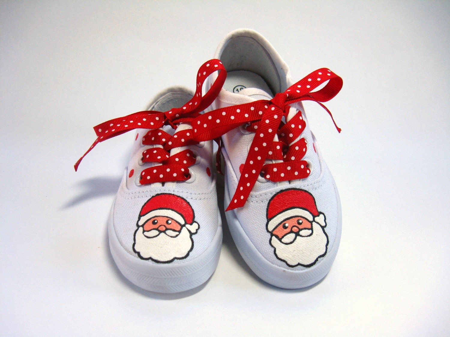 Santa Claus Shoes Christmas Outfit Red and White Hand Etsy