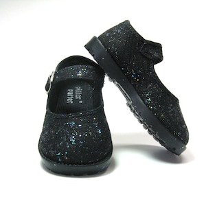 Black Glitter Shoes, Sparkled Mary Janes for Babies and Toddlers