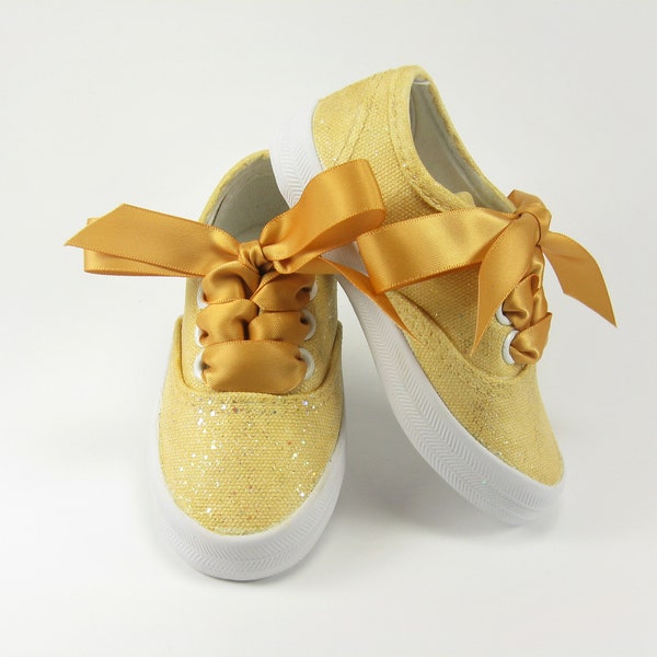 Gold Glitter Shoes Etsy