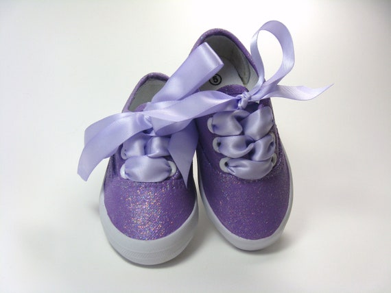 purple glitter sneakers