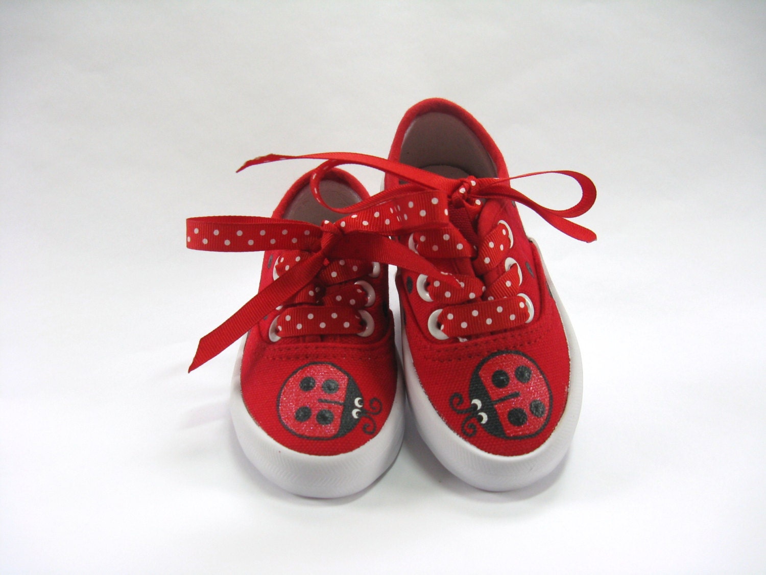 Girls Ladybug Shoes Ladybug Theme Birthday Party Hand Etsy