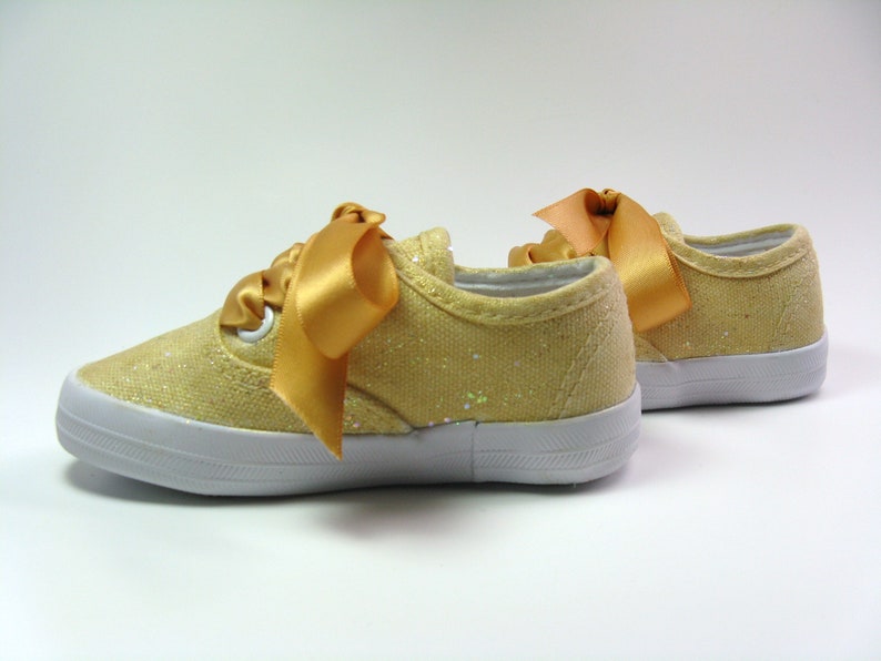 Gold Glitter Shoes Sparkled Sneakers Hand Painted for Baby or Etsy