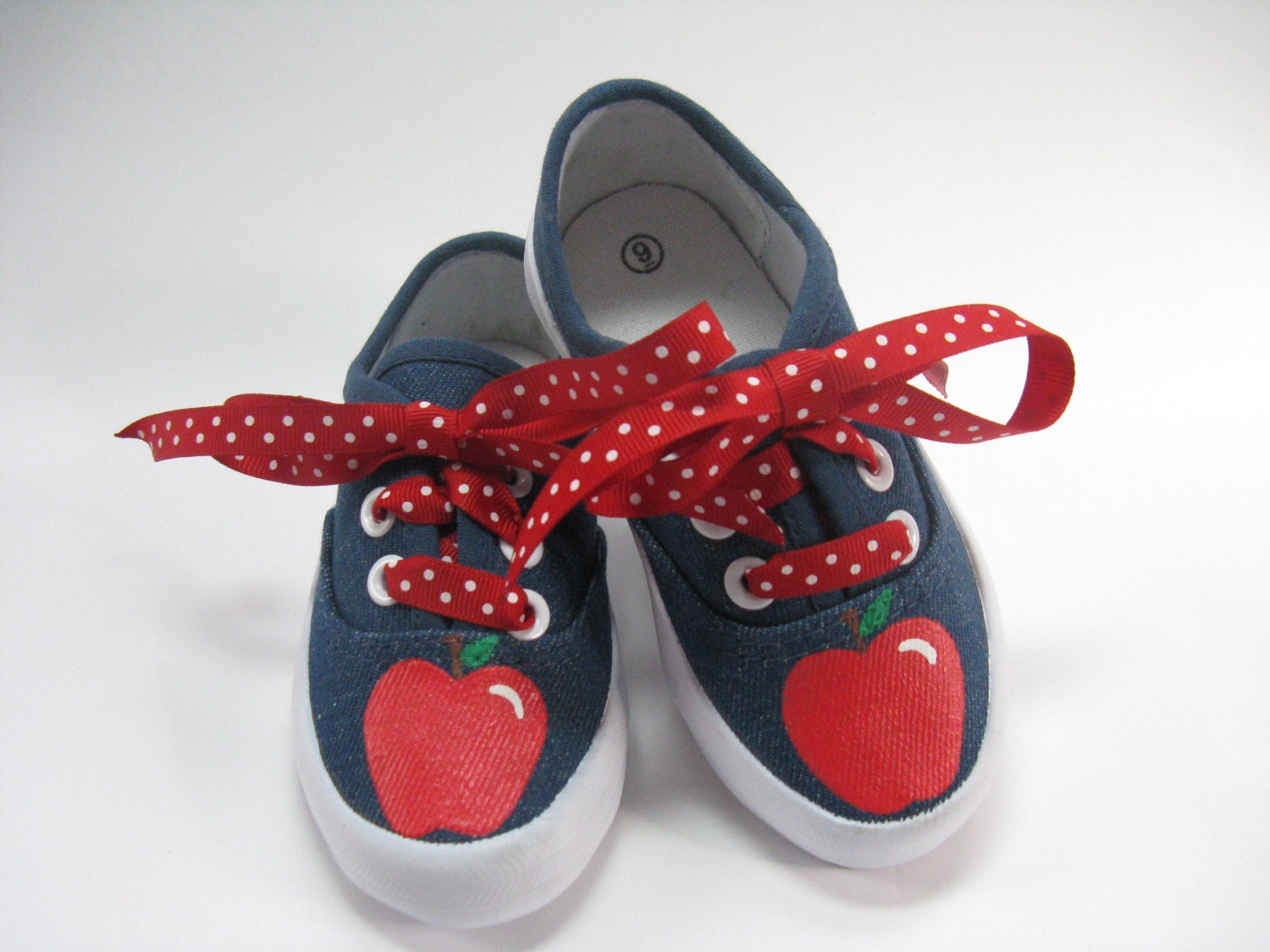 Apple Shoes Fall or Autumn Red Apple Outfit Hand Painted Etsy