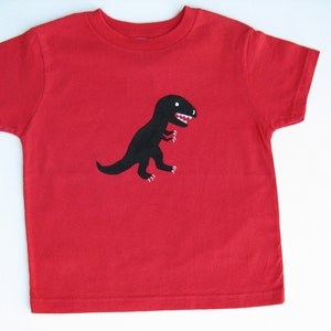 Dinosaur T Shirt, Hand Painted T Rex Top for Baby or Toddler image 1