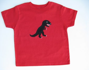 Dinosaur T Shirt, Hand Painted T Rex Top for Baby or Toddler