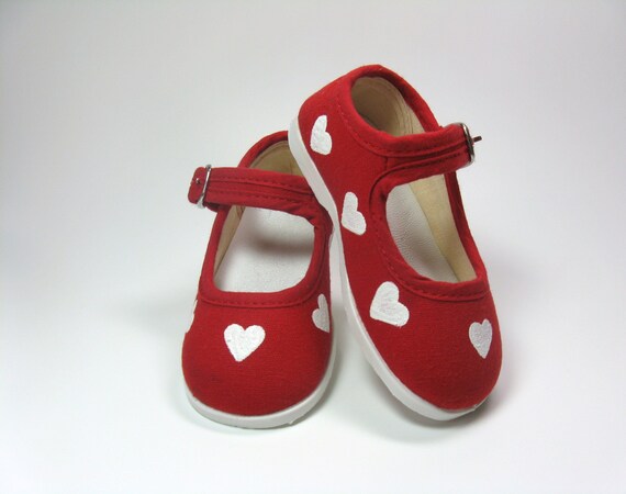 red mary janes baby