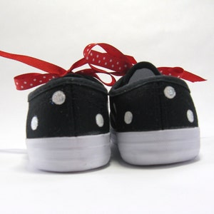 Girl's Pirate Shoes, Hand Painted Black Sneakers for Toddlers image 8