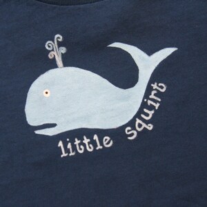 Whale Shirt, Little Squirt Hand Painted Tee for Toddlers image 2