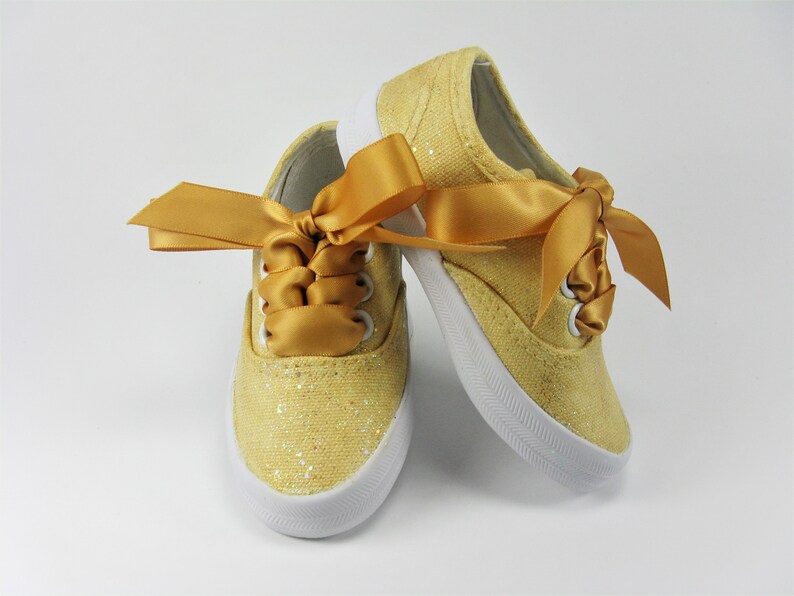 Gold Glitter Shoes Sparkled Sneakers Hand Painted for Baby or Etsy