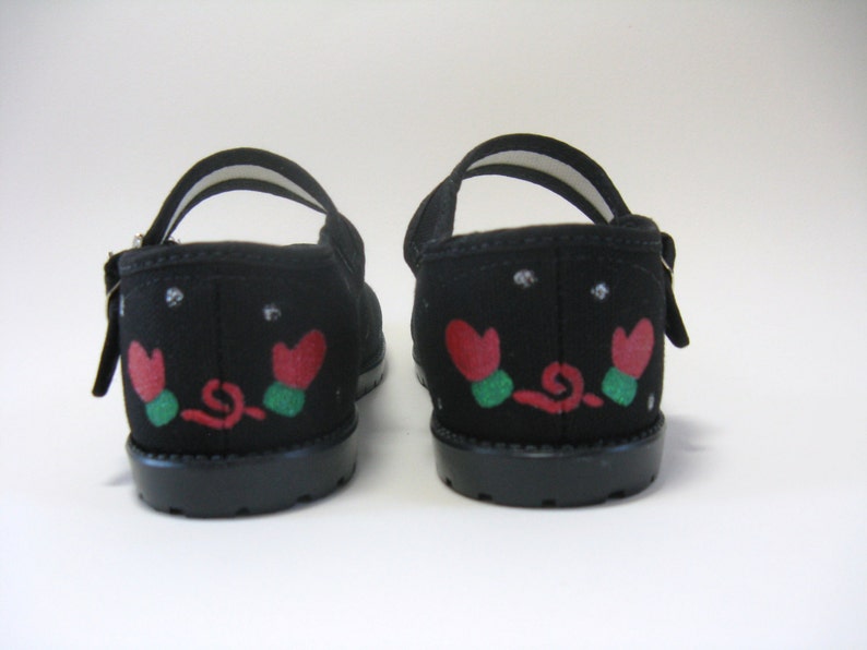 Christmas Snowman Shoes, Hand Painted Size 9 Toddler image 6