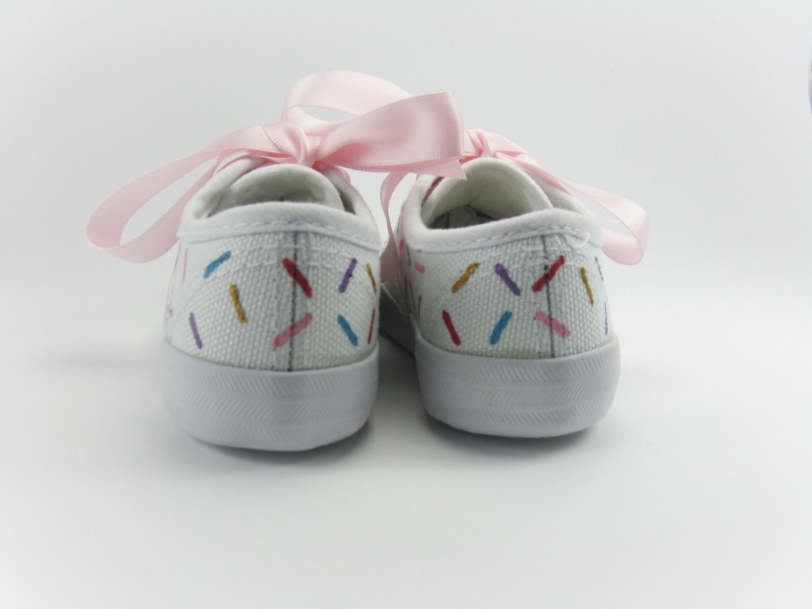 Sprinkle Shoes, Rainbow Candy Hand Painted Sneakers for Baby or Toddler