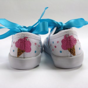 Cupcake and Ice Cream Shoes Birthday Sneakers Hand Painted - Etsy