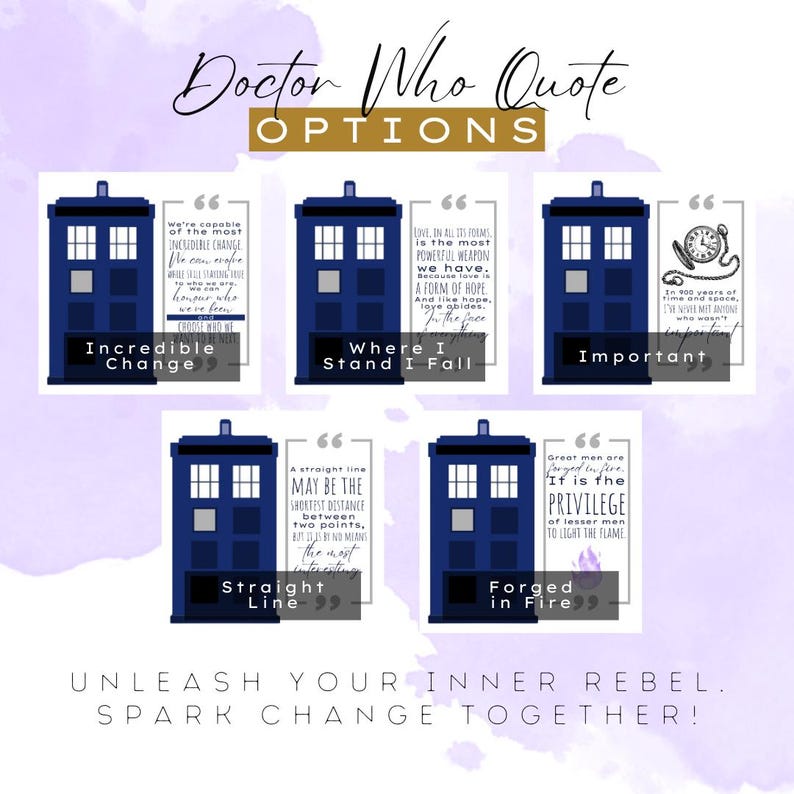 Time Travel Quote Stickers – Inspired by Doctor Who + Sci-fi Vibes - Etsy
