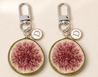 Fruit Keychain for Bag Charm Gift for Her, Kawaii Lemon/Strawberry/Kiwi/Orange Pendant Keychain Bag Decor, Handmade Fruit Keychain Gift Idea