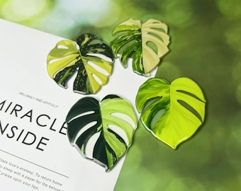 Cute Monstera Leaf Fridge Magnet Gifts, Plant Fridge Magnet Set for Plant Lover Gifts, Unique Refrigerator Magnets for Kitchen Decor Gifts
