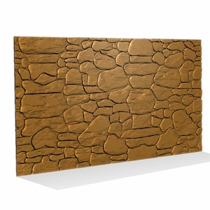 Puede incluir: Una pared texturizada hecha de piedra marrón. La pared está hecha de piedras de formas irregulares que están dispuestas en un patrón aleatorio.